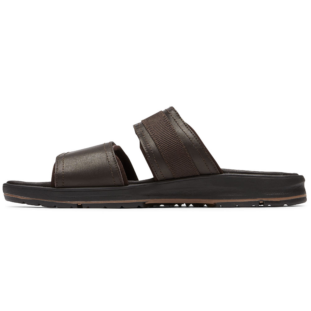 Rockport Mens Lucky Bay Dress - Slides Brown - SJW836029